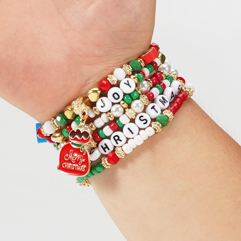 Lonext Halloween Bracelets Stackable Heishi Beaded Stretch Bracelets - Image 5